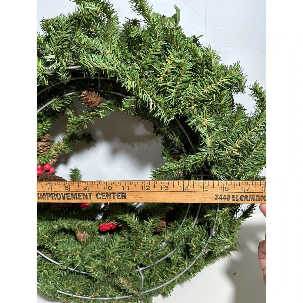 Vintage Garland Natural Berry Pine Style Christmas Door‎ Wreath 18